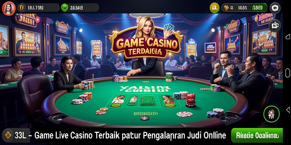 Screenshot gameplay Live Casino yang mendebarkan dari 33L.
