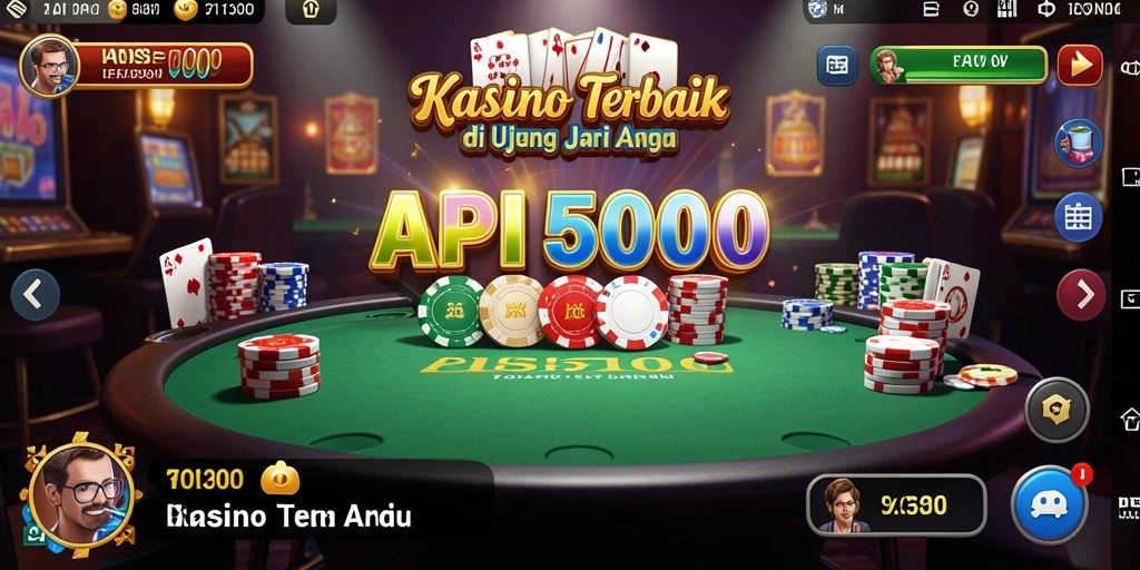 Tampilan permainan Kasino yang mendebarkan di API5000.