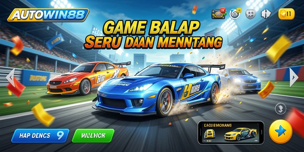 Gameplay menyenangkan dalam balapan mobil di AUTOWIN88.