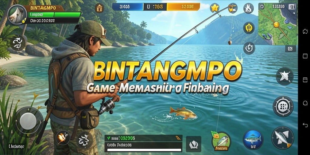 Screenshot menampilkan momen seru dalam gameplay memancing di BINTANGMPO.