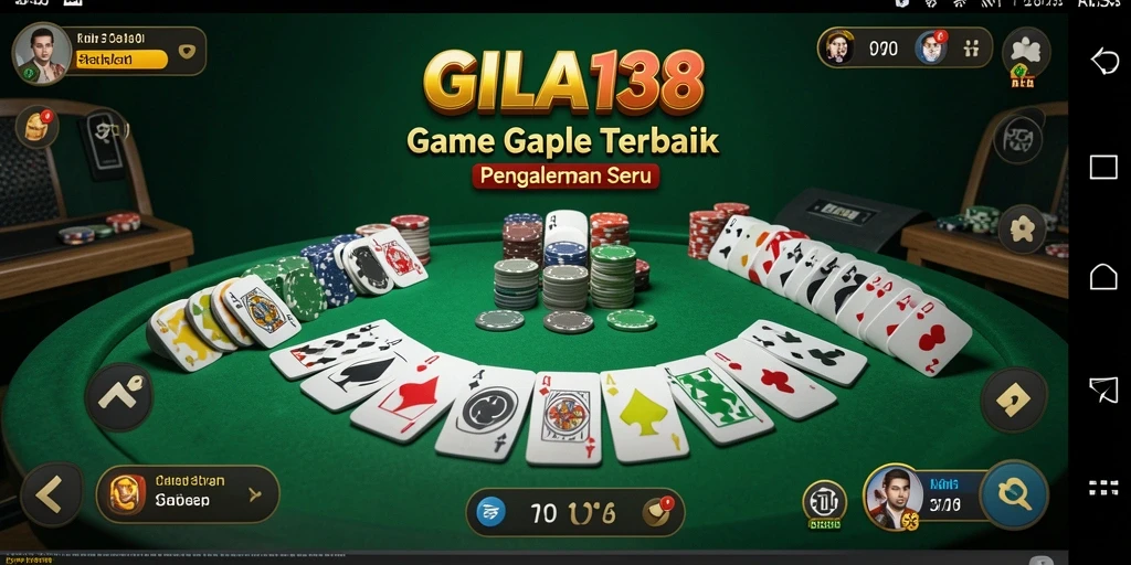 Tampilan mendebarkan dari gameplay Gaple di GILA138.