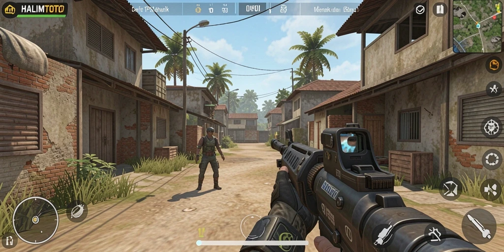 Gameplay seru HALIMTOTO menampilkan pertarungan intens.