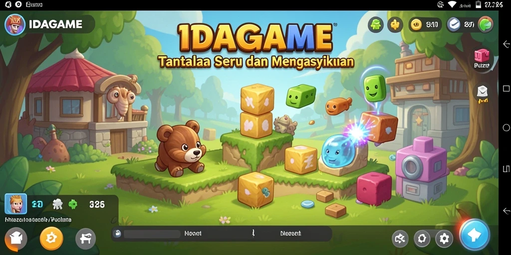 Screenshot IDAGAME menampilkan gameplay puzzle yang seru dan menantang.