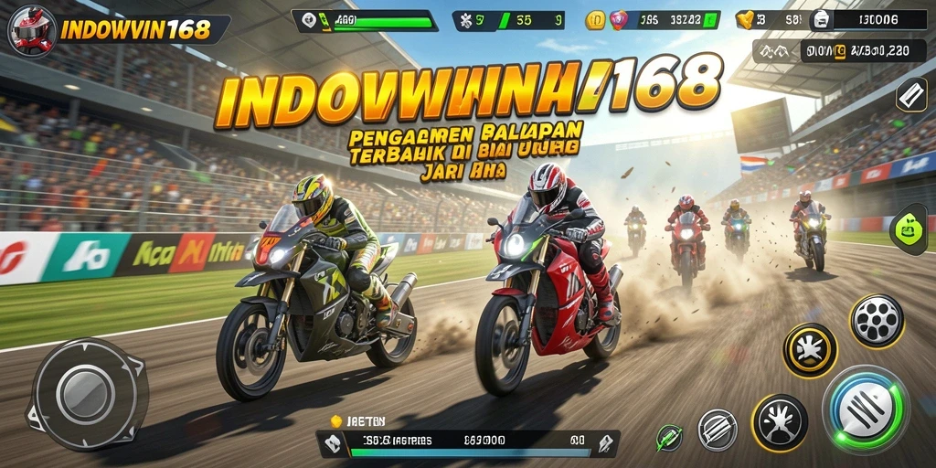 Tampilan gameplay seru dari INDOWIN168 dengan balapan mendebarkan.