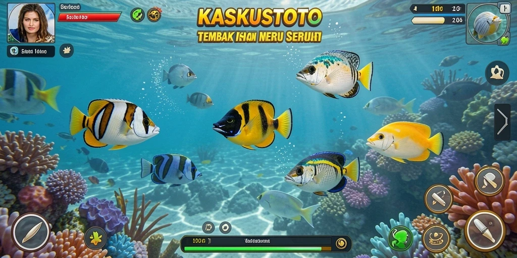 Tampilan gameplay KASKUSTOTO yang penuh aksi Tembak Ikan.