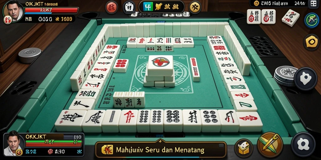 Screenshot gameplay OKJKT menampilkan aksi seru permainan Mahjong.