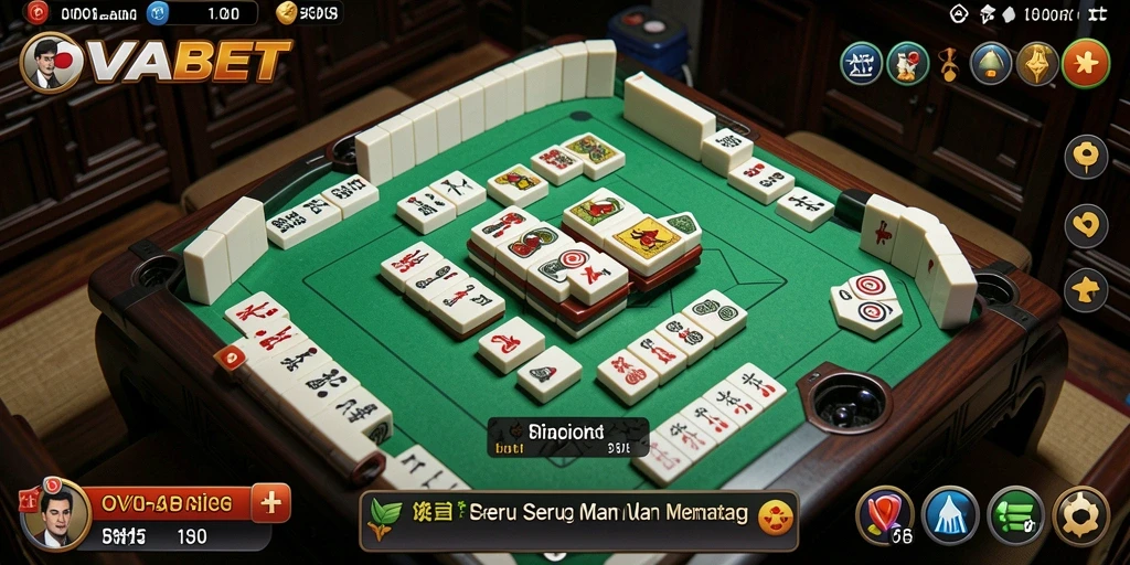 Tampilan gameplay seru dari permainan Mahjong OVABET.