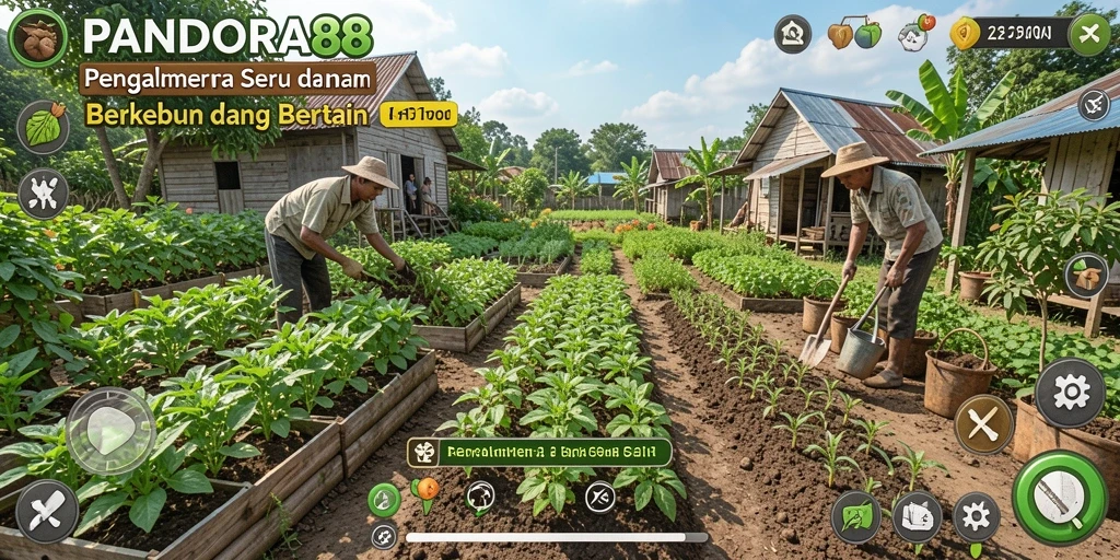 Gameplay seru dari PANDORA88 saat mengelola ladang pertanian.