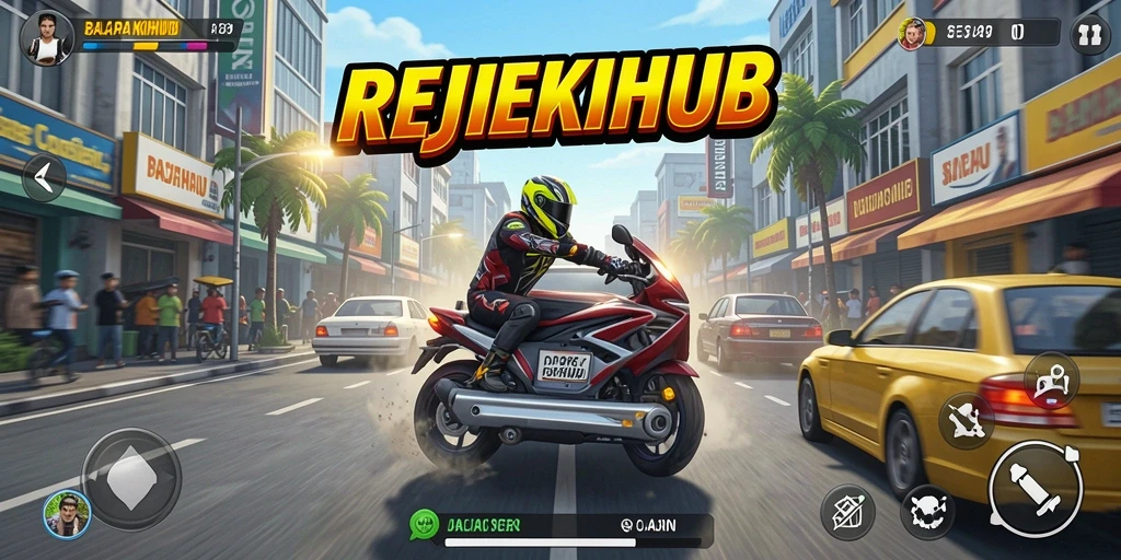 Tampilan menarik dari gameplay balapan yang menantang.