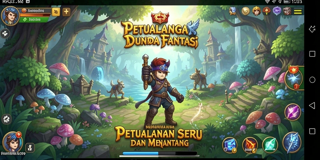Screenshot gameplay utama RR33 menampilkan suasana petualangan yang seru.