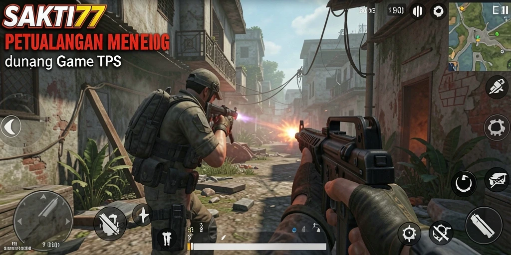 Screenshot gameplay SAKTI77 menampilkan aksi tembak-menembak yang seru.