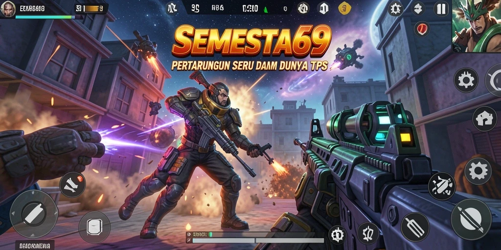 Gameplay seru dari SEMESTA69 dengan aksi tembak-menembak yang mendebarkan.