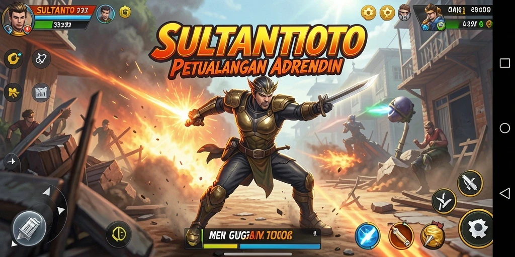 Screenshot dari gameplay intens SULTANTOTO dengan aksi mendebarkan.