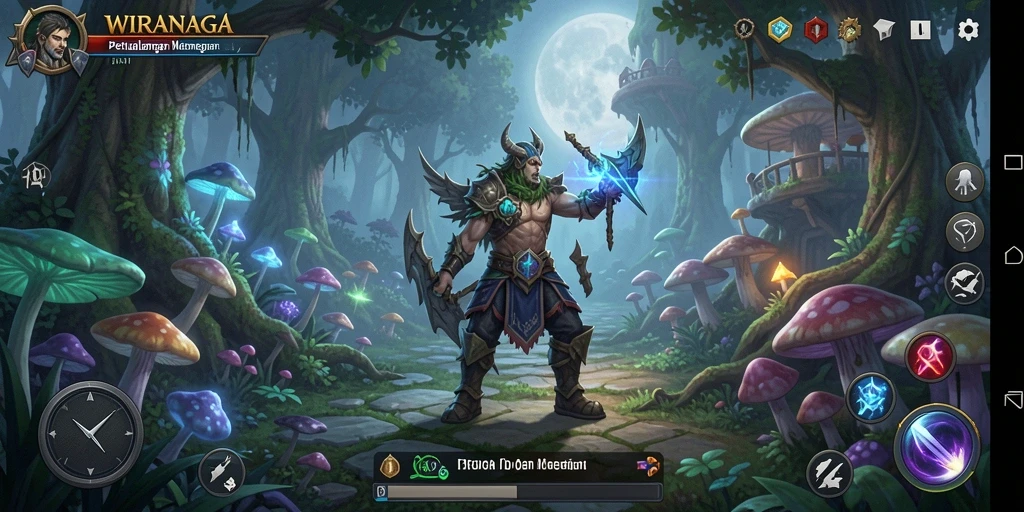 Tampilan gameplay WIRANAGA yang memukau saat menjelajahi dunia petualangan.